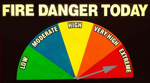 EXTREME FIRE DANGER TODAY
